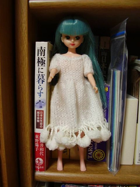 ポンポン付きのドレス