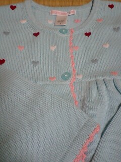 Janie and Jack Hand-Embroidered Heart Cardigan