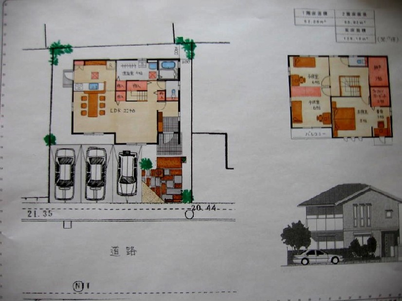 1回目打ち合わせ間取り<br />
図