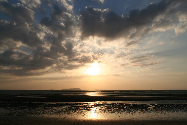 有明浜夕景