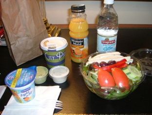 ホテルでディナー