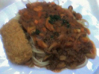 071003_スパゲティミートソース＆クリームコロッケ.jpg