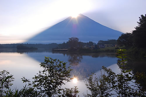 ダブルダイヤモンド富士 in 田貫湖