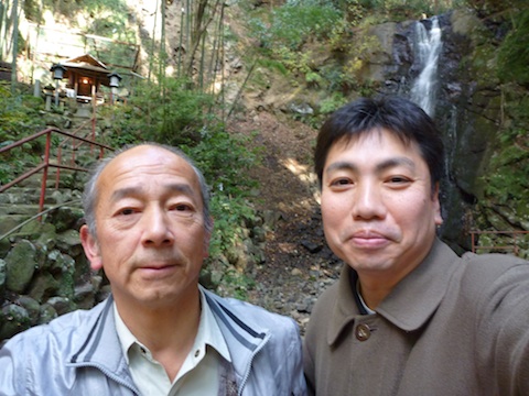 1231不動の滝で２人