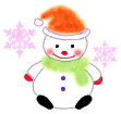 イラスト　雪だるま　snowman007