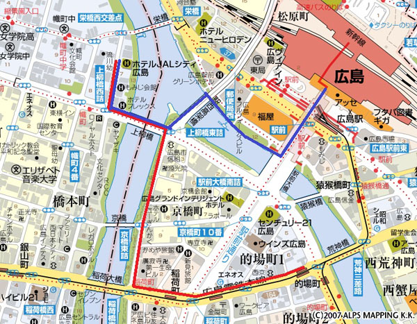 広島駅付近地図