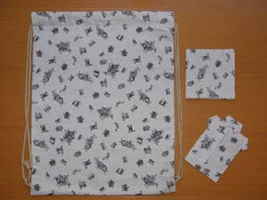 巾着セット黒うさぎ