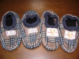ルームシューズ～チェック柄２足