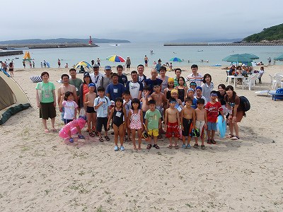 網地白浜での記念写真