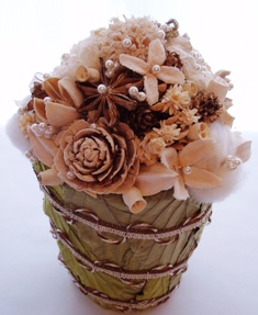 2006　7月レッスン　夏のポットアレンジ