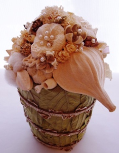 2006　7月レッスン　夏のポットアレンジ