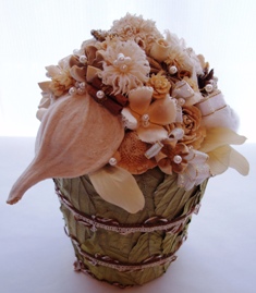 2006　7月レッスン　夏のポットアレンジ