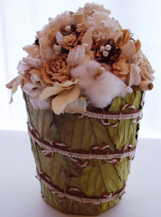 2006　7月レッスン　夏のポットアレンジ