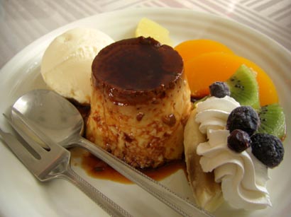 珈水亭モーニング　プリン