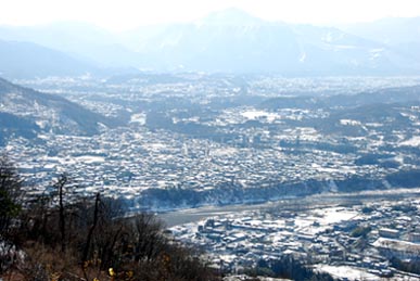 宝登山から見下ろす景色
