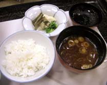 長生館　宴会ご飯と味噌汁