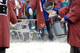 行田ジャンボフライ６・ネギ投入