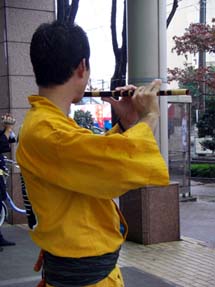 直実・蓮生まつり　銀座区の笛