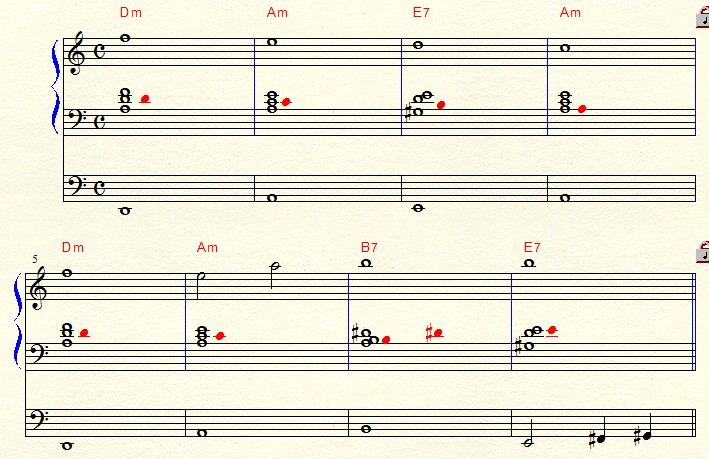 即興譜例（短調）
