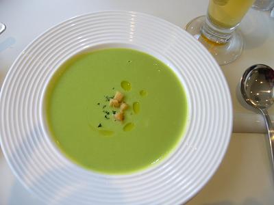 グリーンピースの　スープ　（さっぱり♪）
