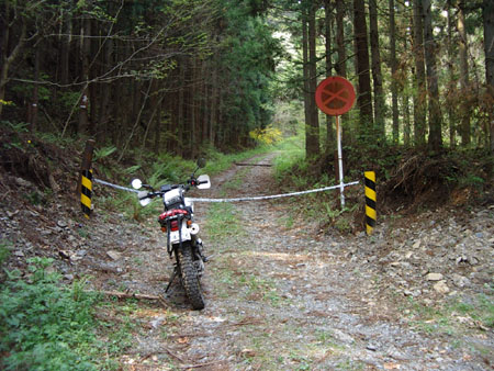 大久保林道鎖ゲート