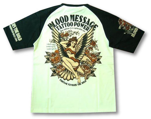 ブラッドメッセージ Tシャツ エフ商会 BLOOD MESSAGE アメカジＴシャツ BLST-250 LADY EAGLE レディイーグル ピンナップガール TATTOOタトゥーモチーフ 新品