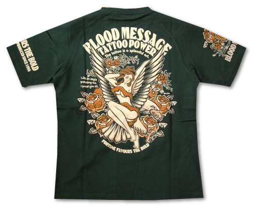 ブラッドメッセージ Tシャツ エフ商会 BLOOD MESSAGE アメカジＴシャツ BLST-250 LADY EAGLE レディイーグル ピンナップガール TATTOOタトゥーモチーフ 新品