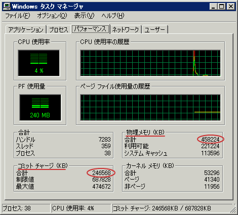 メモリ <br />
増設後