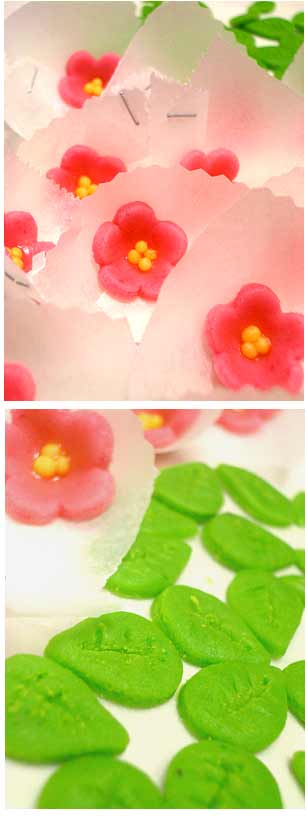マジパンで梅の花作り 画 ままごはん 離乳食幼児食レシピ 朝ごはん 一生餅 誕生日ケーキ通販 楽天ブログ