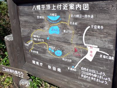 八幡平頂上付近案内図