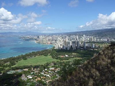 ダイヤモンド・ヘッドからの景色