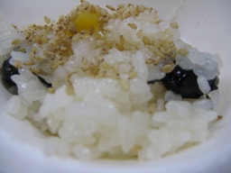 黒豆と栗のおこわ