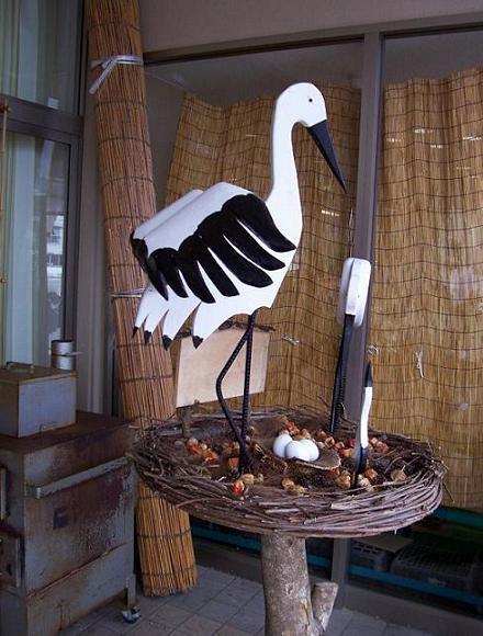 手作りコウノトリ