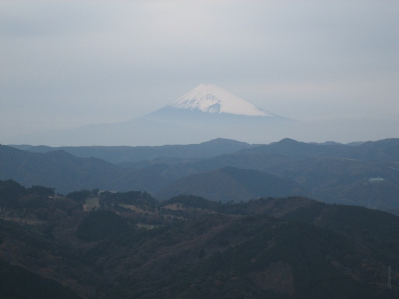 大室山山頂から見る富士