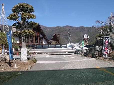 河口湖の近く