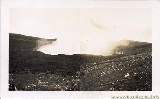 昭和14年　三原山噴火口パノラマ