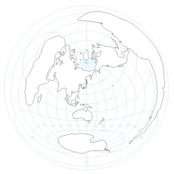 正距方位図法　東京