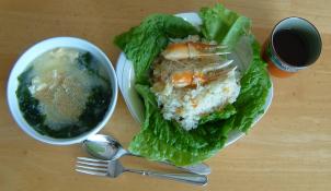 2月24日蟹ピラフ