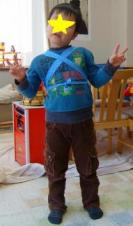 2月23日息子、抱っこ紐！