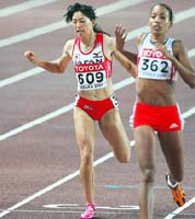 女子400m 準決勝8位の最下位ながらも51”81を出した，丹野麻美選手