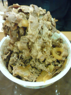 メガ牛丼 お肉だらけ