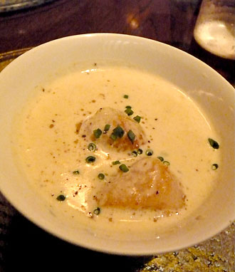 ホタテとゆり根の暖かいスープ