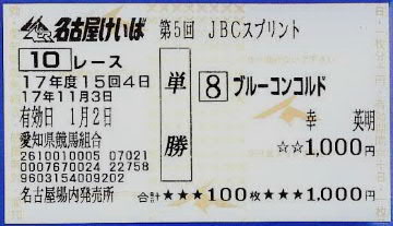 ＪＢＣスプリント05ブルーコンコルド単勝