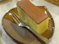  喫茶店ケーキセットカステラ