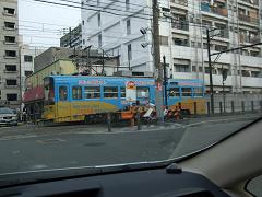 懐かしい路面電車が見れる帰路に選んで帰りました。.JPG