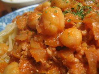 ひよこ豆ミートソース