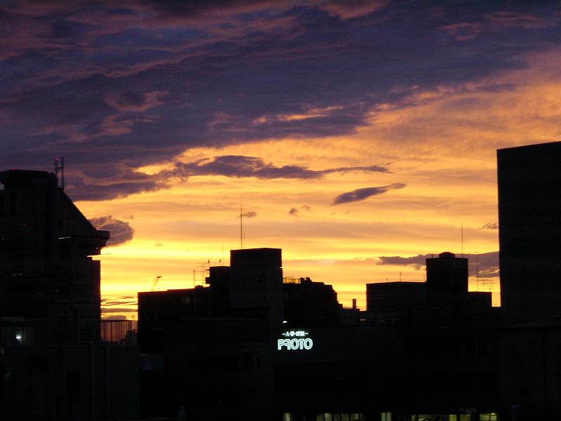 七月十一日　黄金の夕日