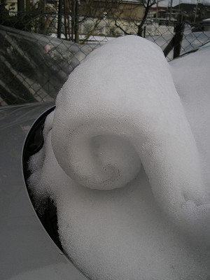 雪のロールケーキ