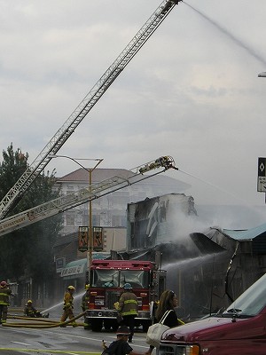 ヘイスティング通りの火事