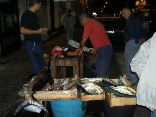 Fish vender on the street